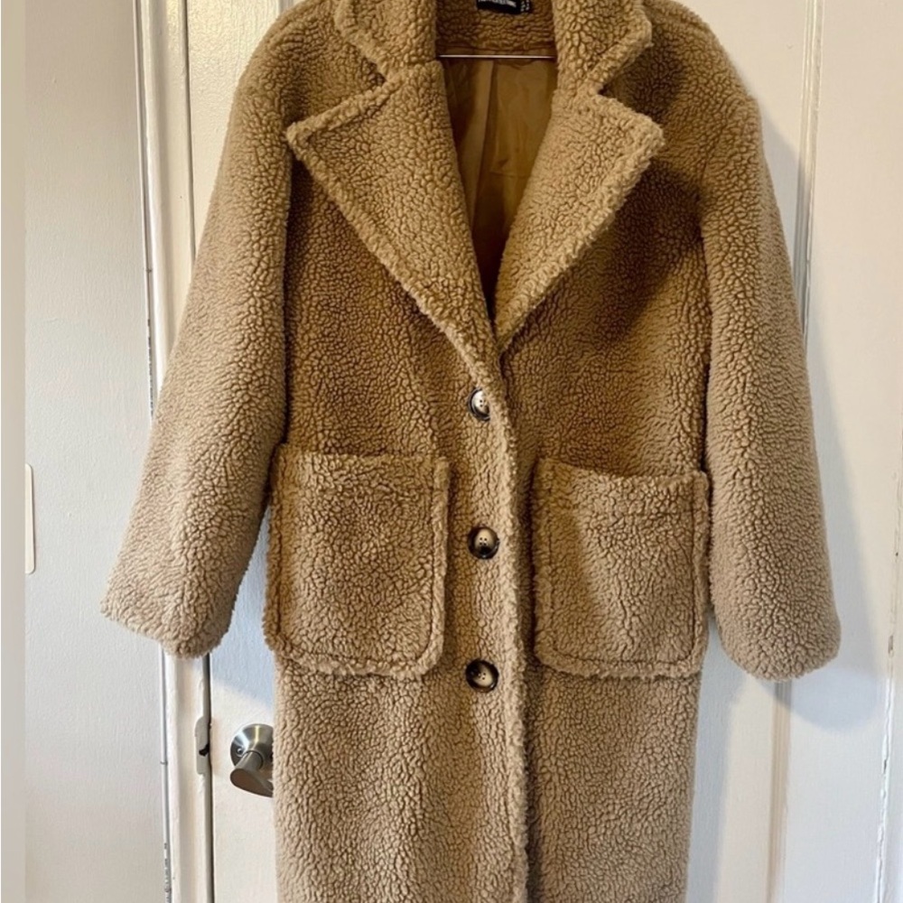 PrettyLittleThing Camel Teddy Jacket